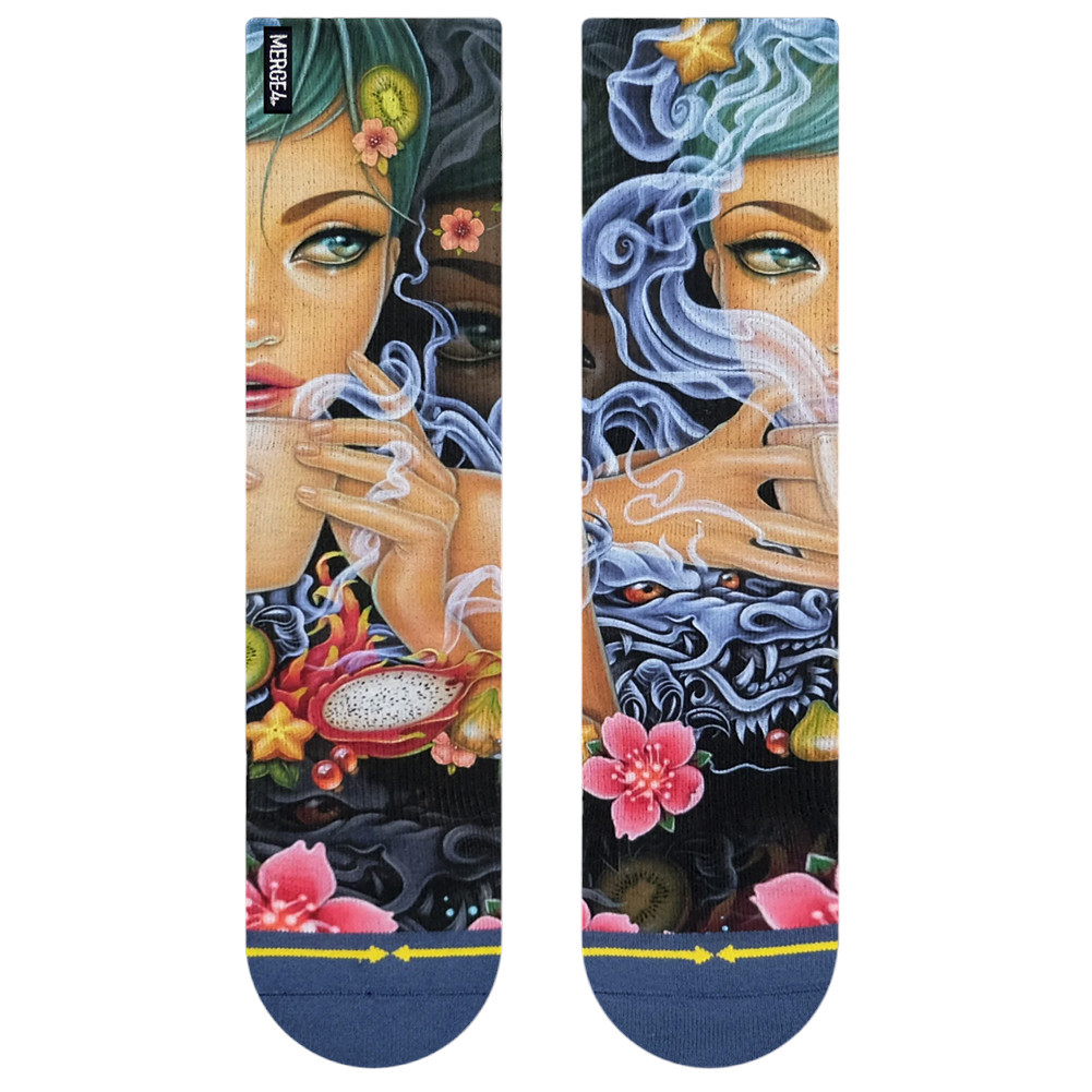 Merge4 Umijoo Dragon Tea by Caia Koopman Women's Socks