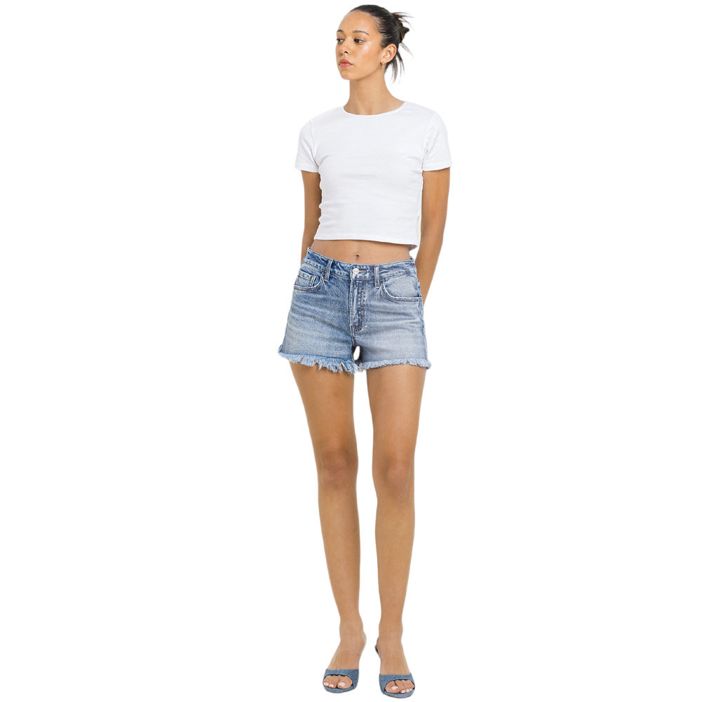 Vervet High Rise Cut Off Denim Shorts