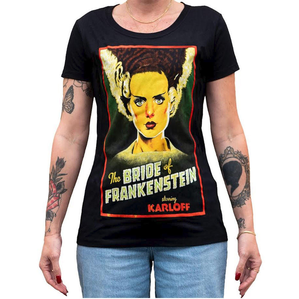 Bride of Frankenstein Movie Poster women's tee shirt
