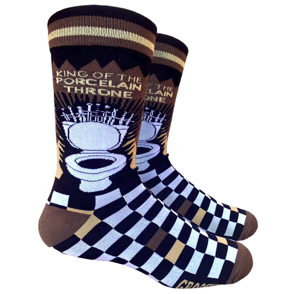 Groovy Things Men's Socks - King Of The Porcelain Throne