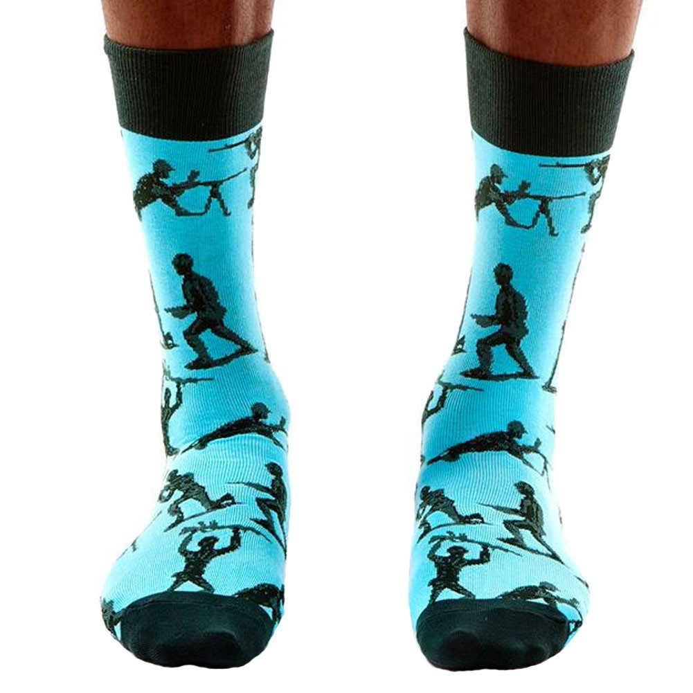 Socksmith Men's Crew Socks Army Men Purple Leopard Boutique