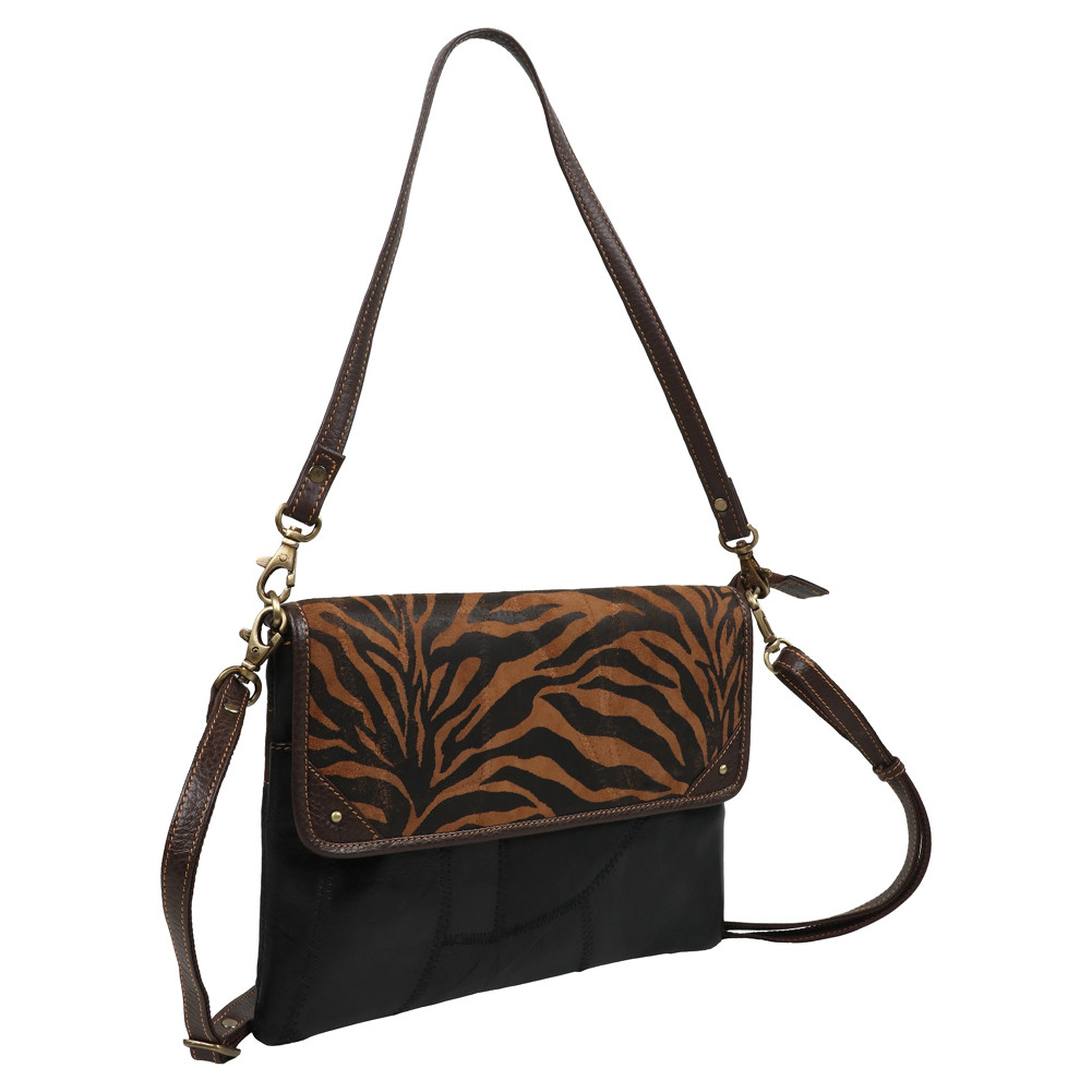 TIGER PRINT CROSSBODY SLIP PURSE PURPLE LEOPARD BOUTIQUE