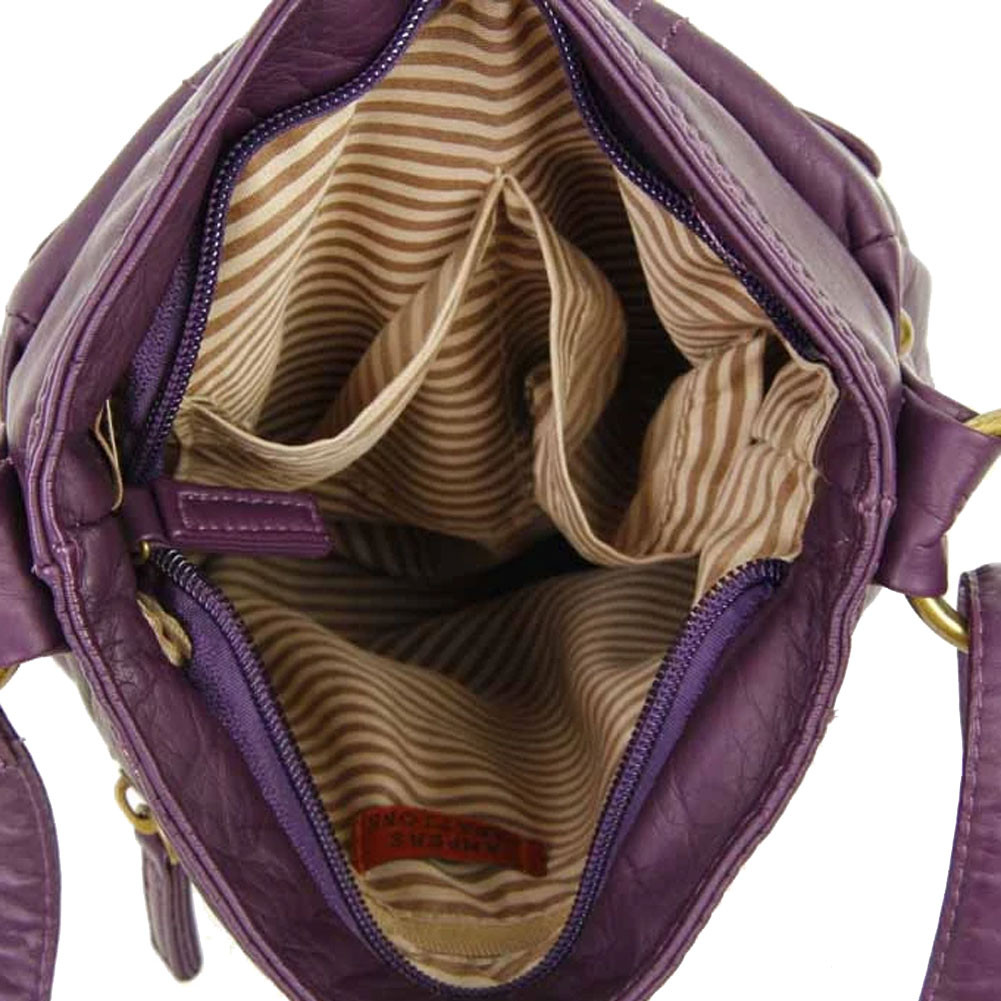 Purple Winter Camp Shoulder Handbag