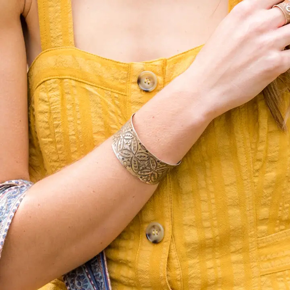 ANJU JEWELRY BROWN PATINA CUFF PURPLE LEOPARD BOUTIQUE Anju jewelry brown patina cuff purple leopard boutique