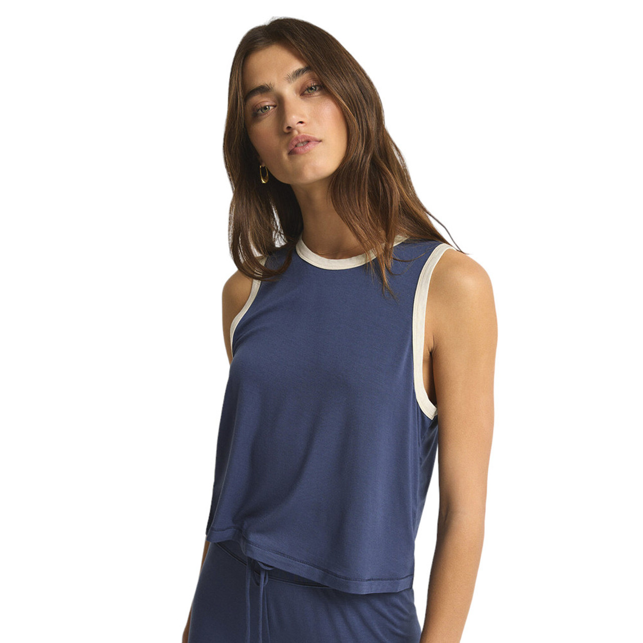 トップス a.milk Z SUPPLY WARMER DAYS RINGER TANK | PURPLE LEOPARD BOUTIQUE