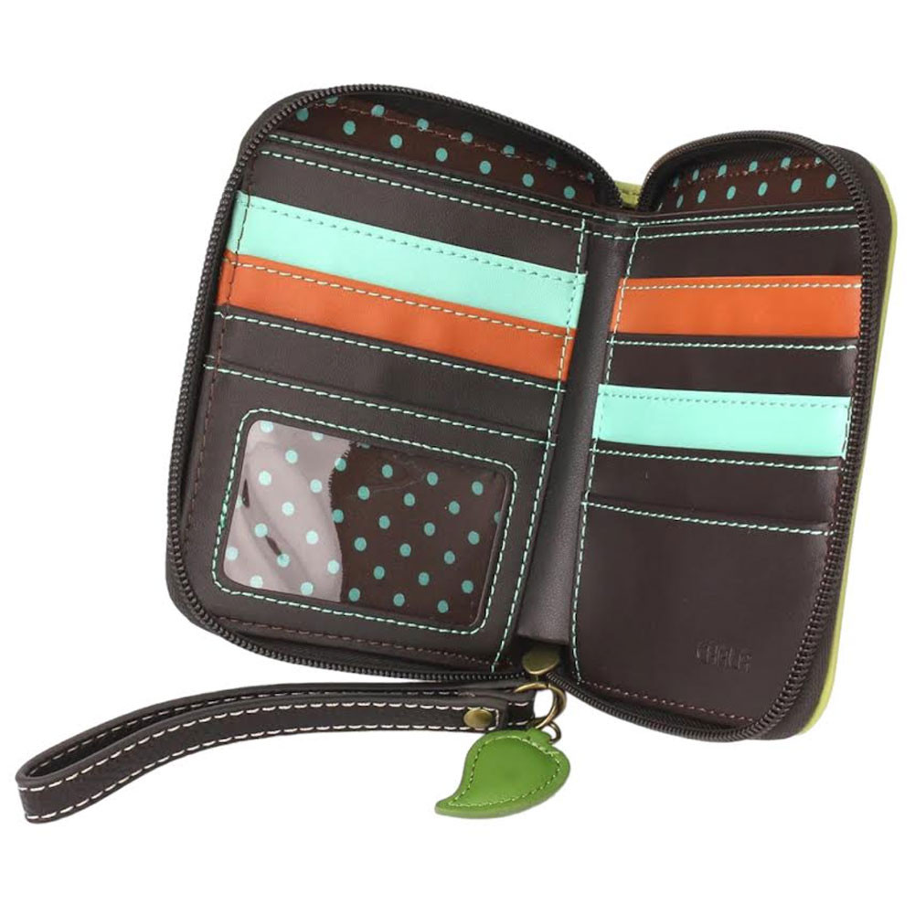 CHALA CHICKADEE ZIP AROUND WALLET| PURPLE LEOPARD BOUTIQUE