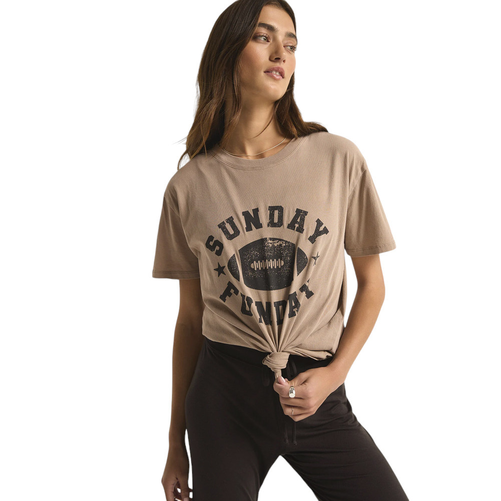 Z SUPPLY SUNDAY FUNDAY BOYFRIEND TEE | PURPLE LEOPARD BOUTIQUE