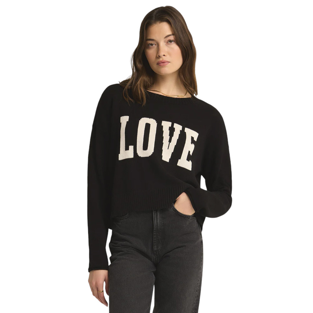 loves ADI crew neck sweatshirt（Women Love Heart Red Graphic  