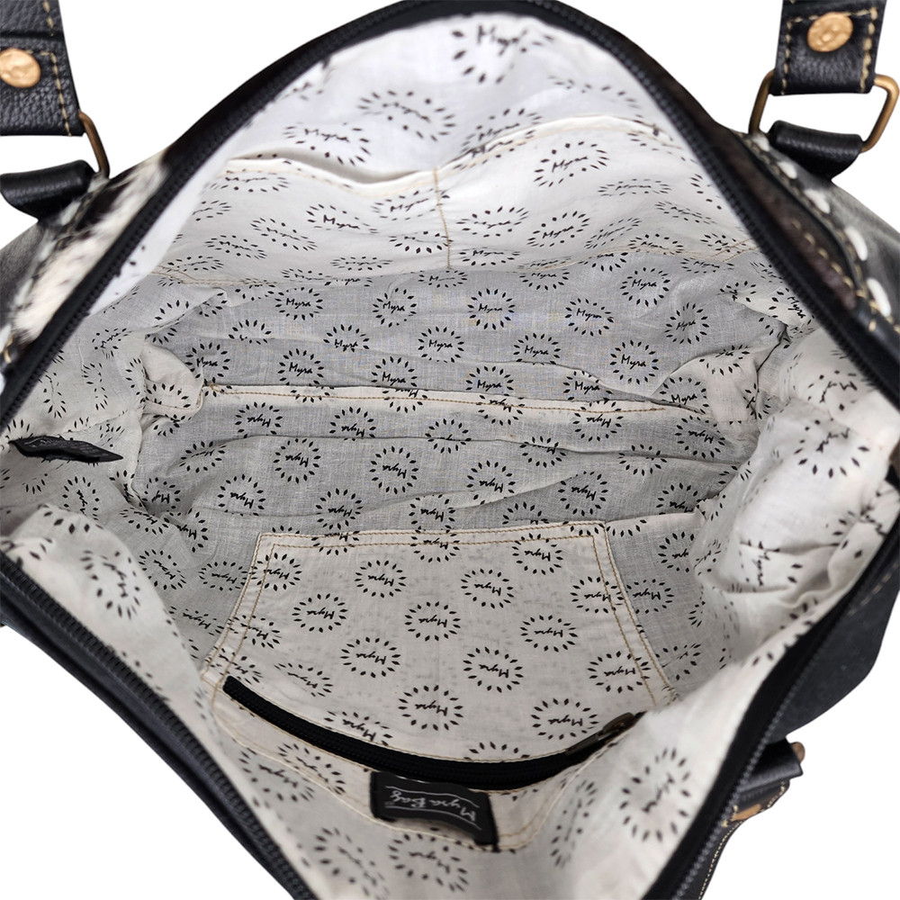 TIERRA VASTA BLACK MYRA BAG HAIR-ON LEATHER SHOULDER BAG | PURPLE