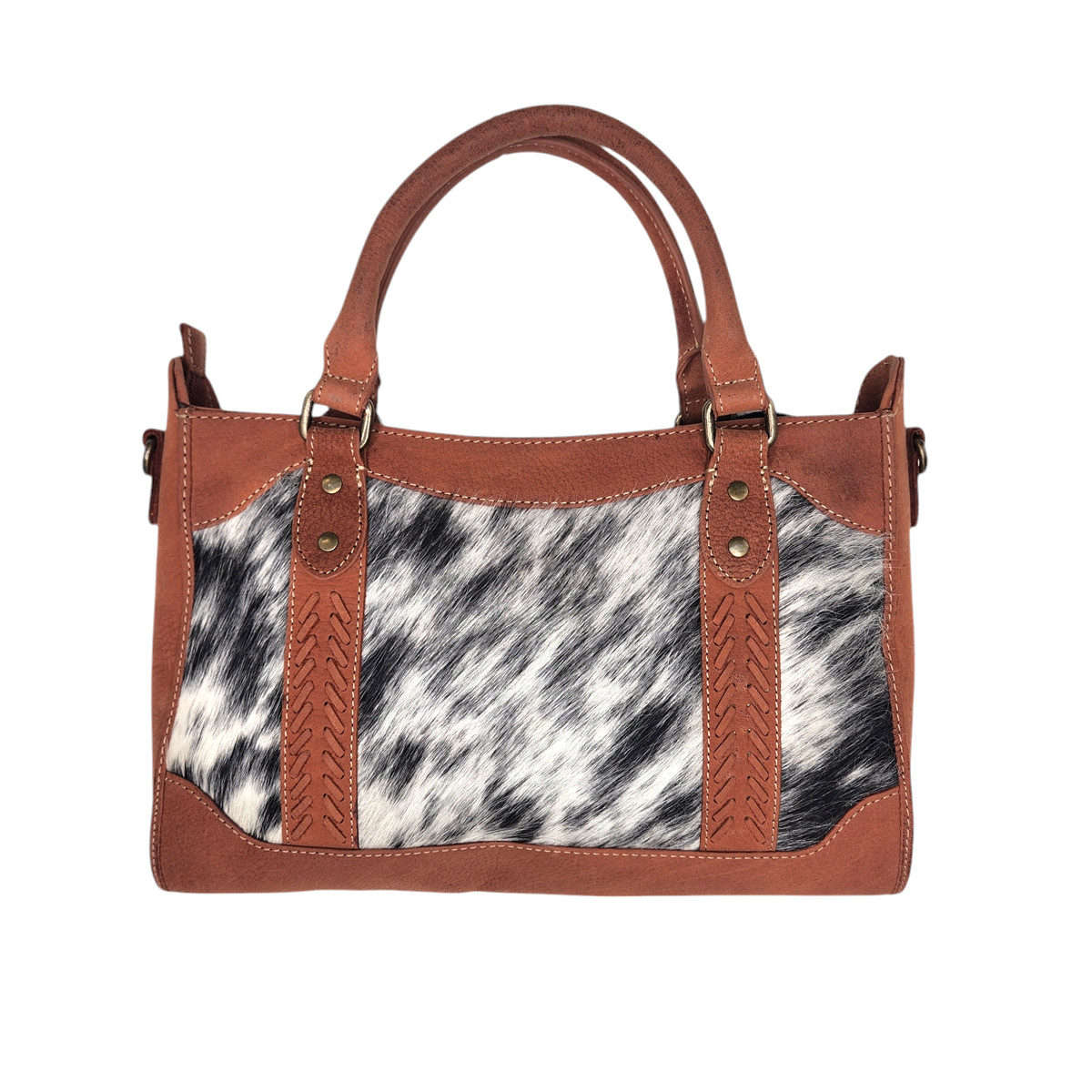 SAMSON TRAILS MYRA BAG HAIR-ON LEATHER SHOULDER BAG | PURPLE