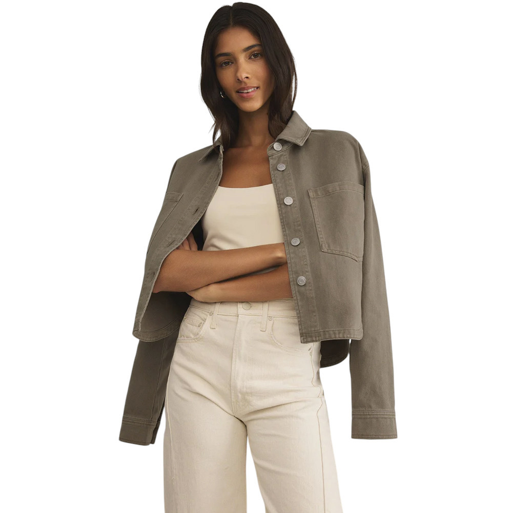 Z SUPPLY ALL DAY CROPPED DENIM JACKET | PURPLE LEOPARD BOUTIQUE