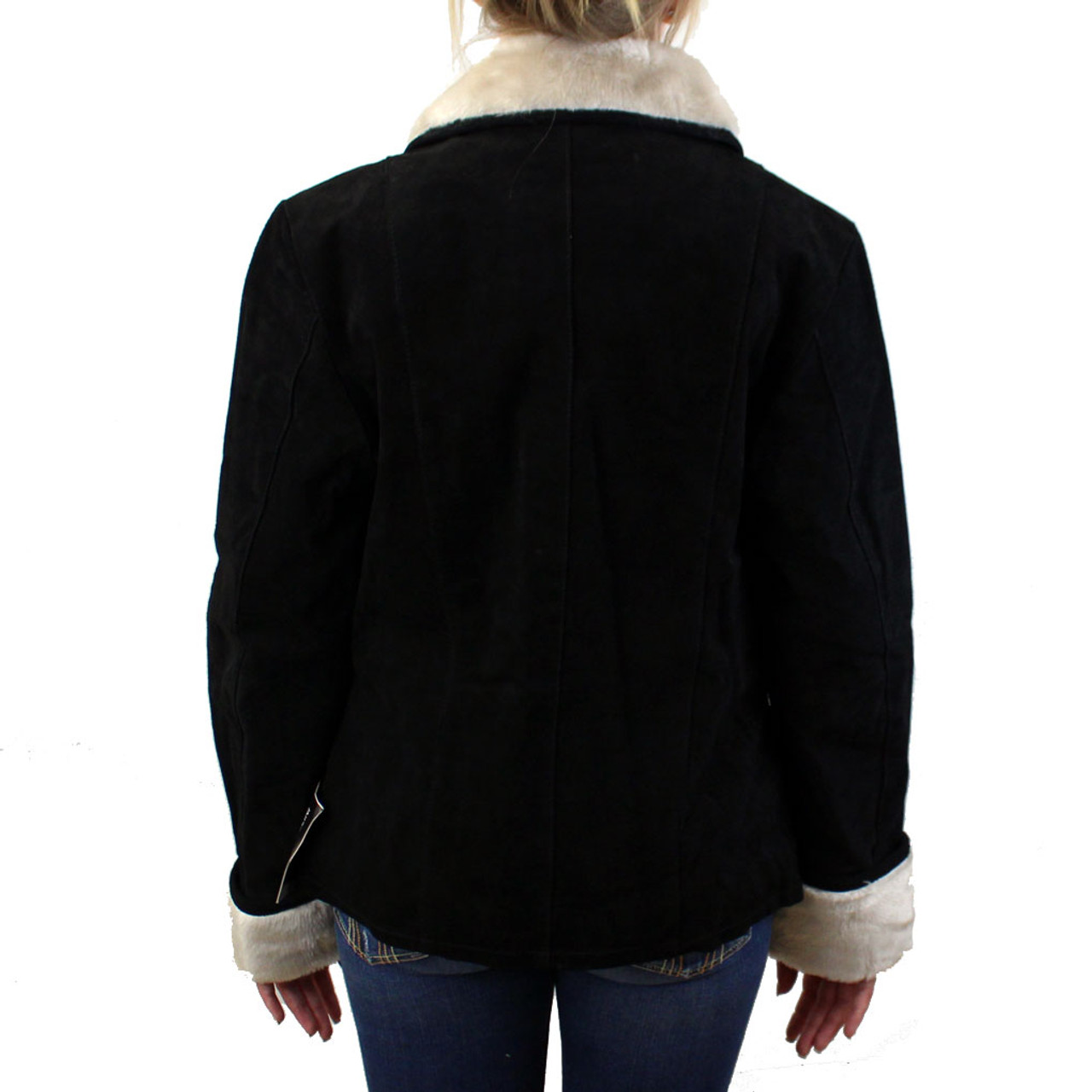 【COSYHARU】Fury Suede Jacket Black black up China leather jacket - COSYHARU | 60% - Asian