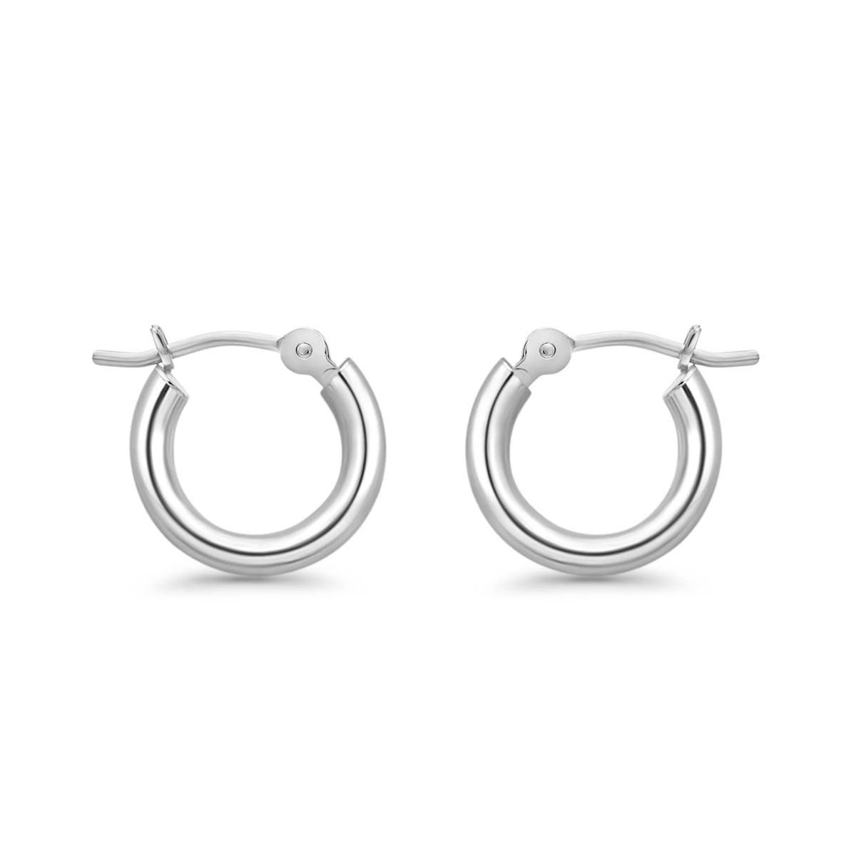 SMALL 12MM STERLING SILVER HOOP EARRINGS | PURPLE LEOPARD BOUTIQUE