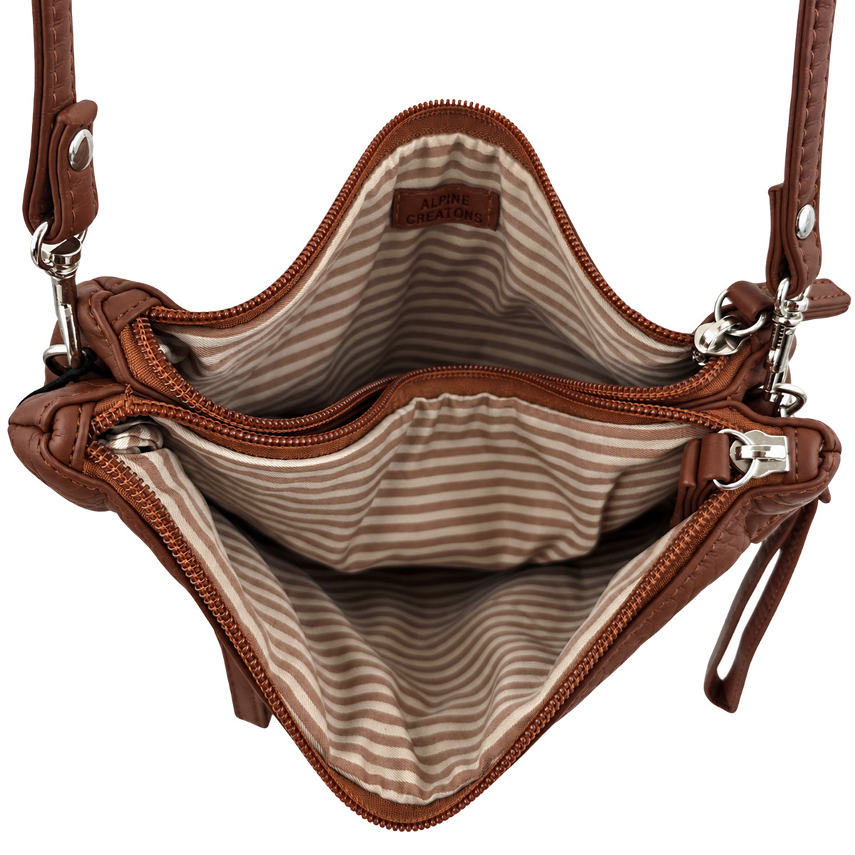 MALIE 3-WAY BROWN CROSSBODY BAG PURSE | PURPLE LEOPARD BOUTIQUE