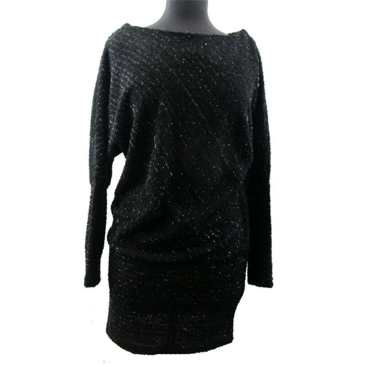 black sparkly tunic dress