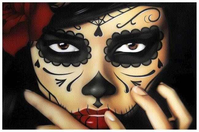 Priscila by Daniel Esparza Tattoo Art Print Day of the Dead