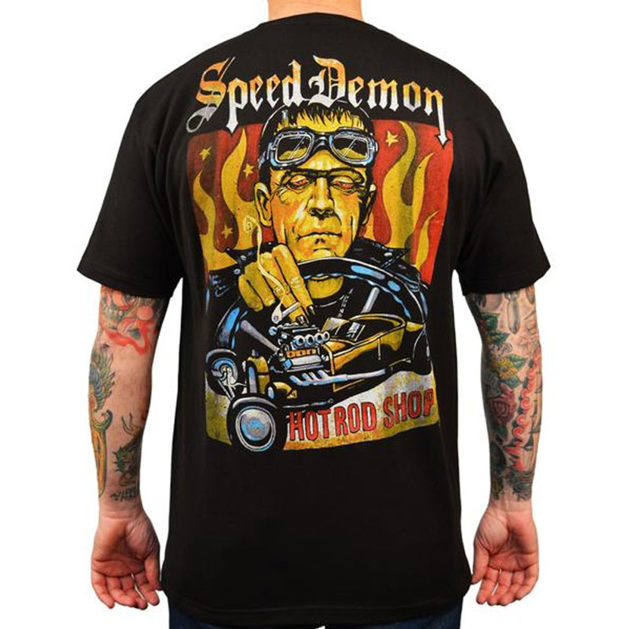 Speed Demon by Mike Bell Men's Black Shirt Tattoo Art Hot Rod ...