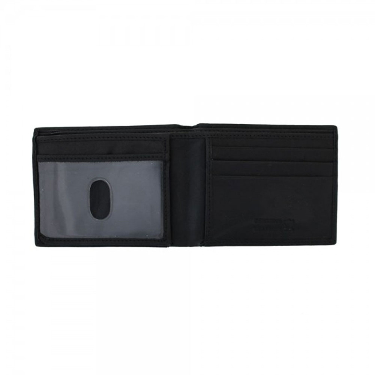 Men's Black Genuine Leather Wallet Fleur de Lis Billfold - Purple ...