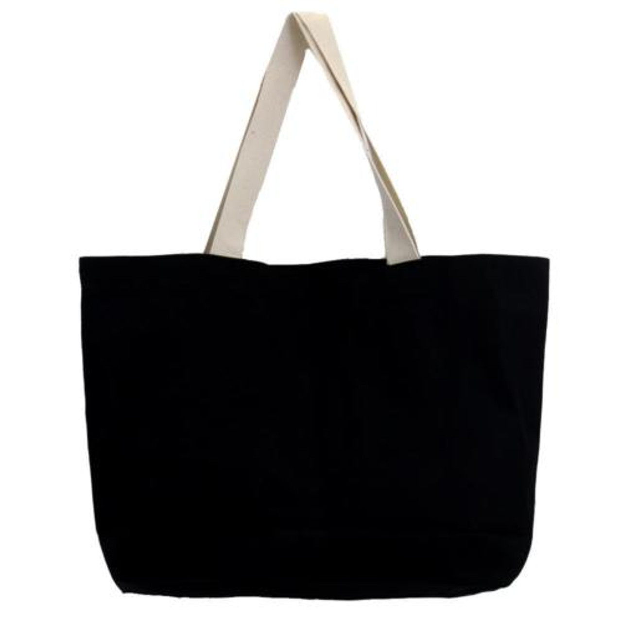 black canvas tote