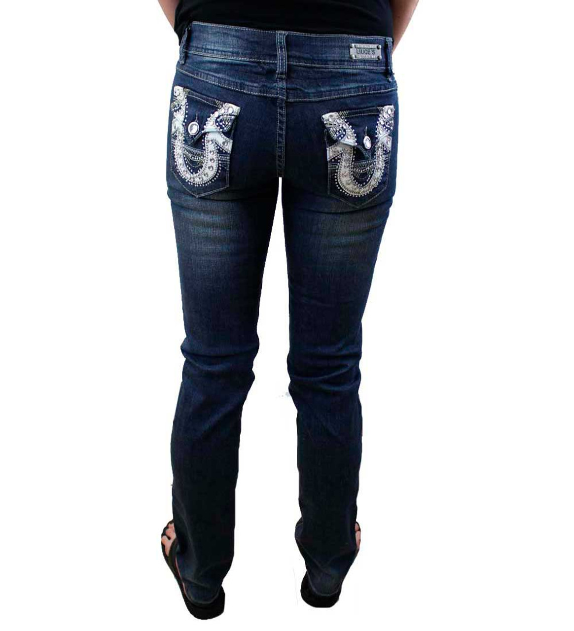 jeans with rhinestones on back pockets