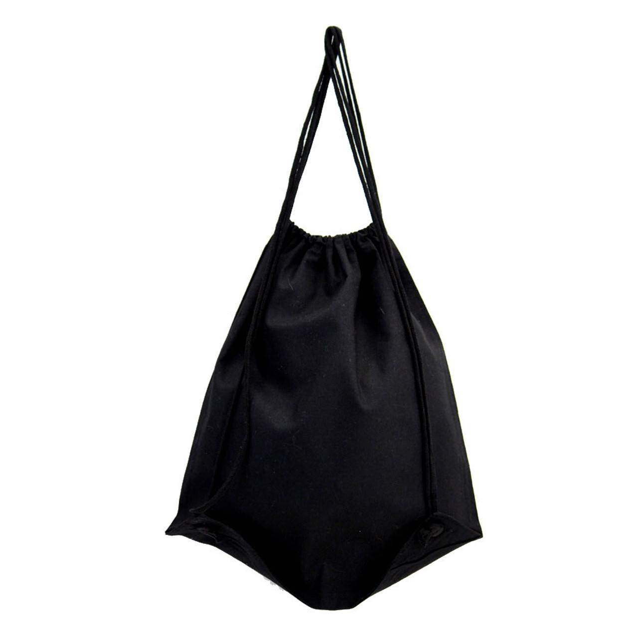 Black Tote Bag Drawstring Backpack Sack with Black and White Sugar ...
