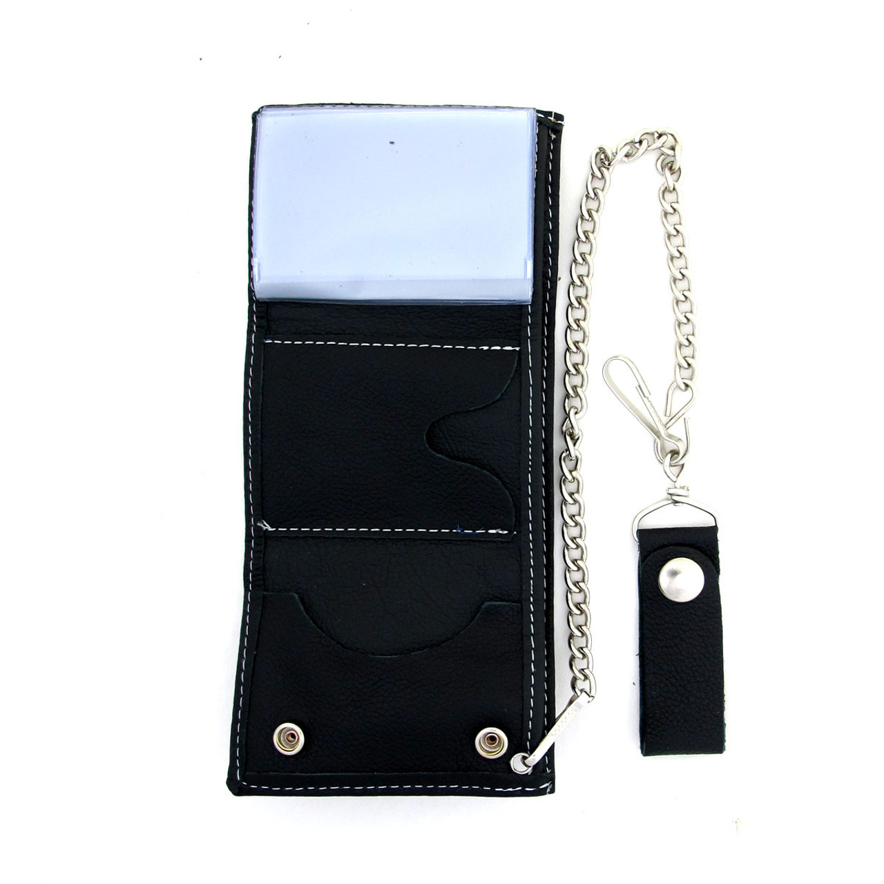 Long Biker Leather Chain Wallet