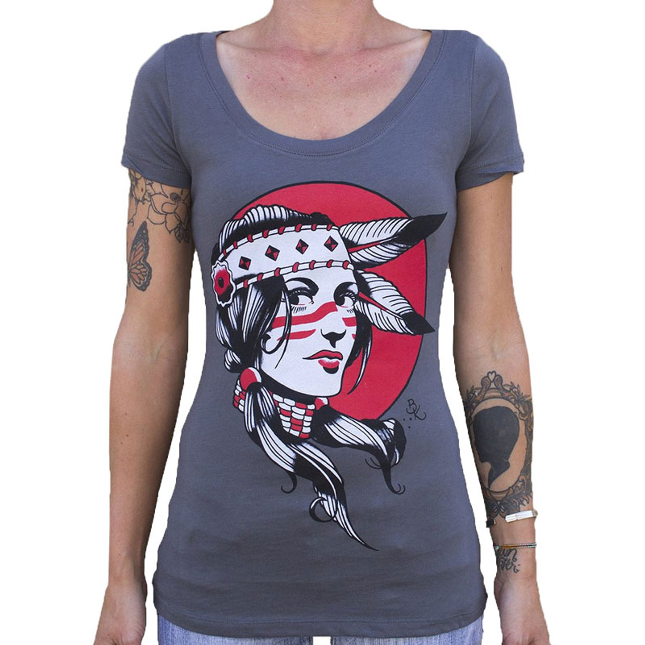 Indian Girl By Brian Kelly Women S Tee Shirt Native American Woman