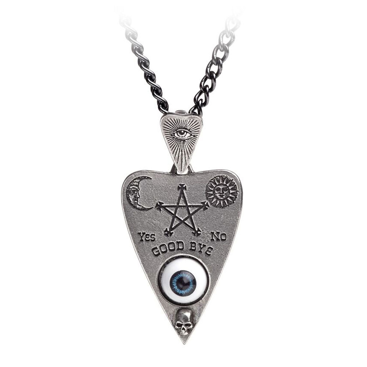 Alchemy Gothic Third Eye Ouija Board Planchette Pendant Necklace Pewter  Jewelry P766