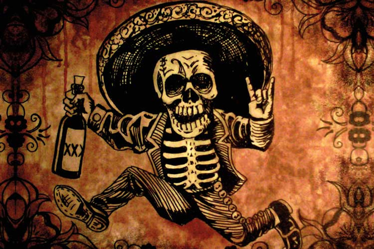 Скелет в мексиканской шляпе