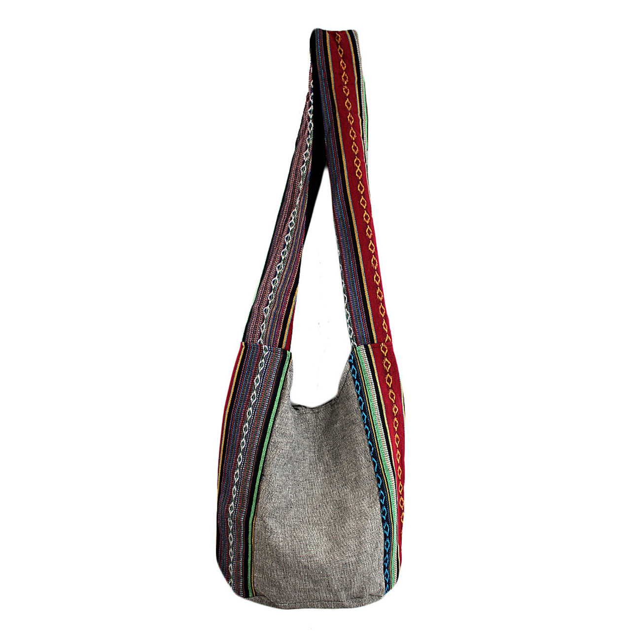 Bohemian Hippie Style Bag Cotton Canvas Sling Crossbody Messenger