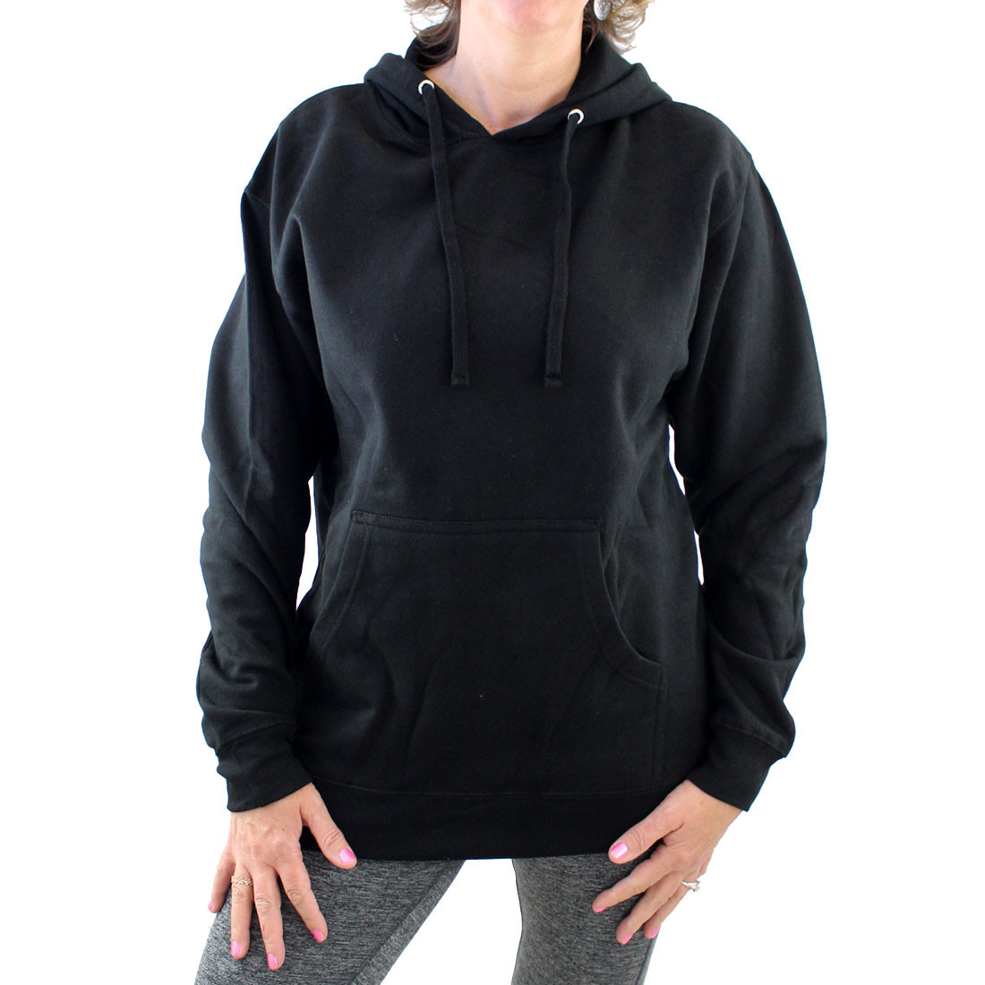 black sweatshirt with roses