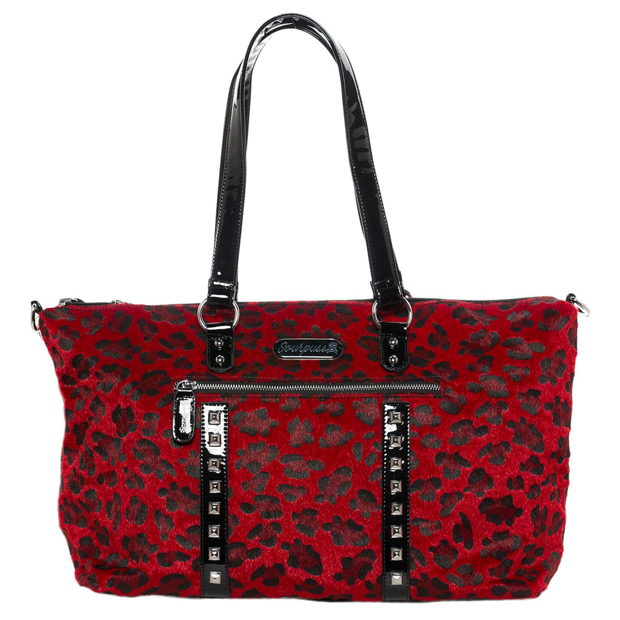 Red sales leopard purse