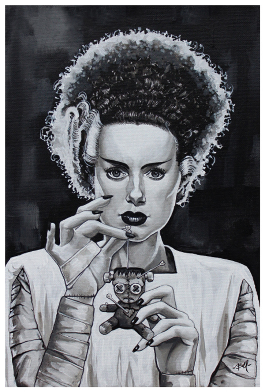 bride of frankenstein pin up tattoo