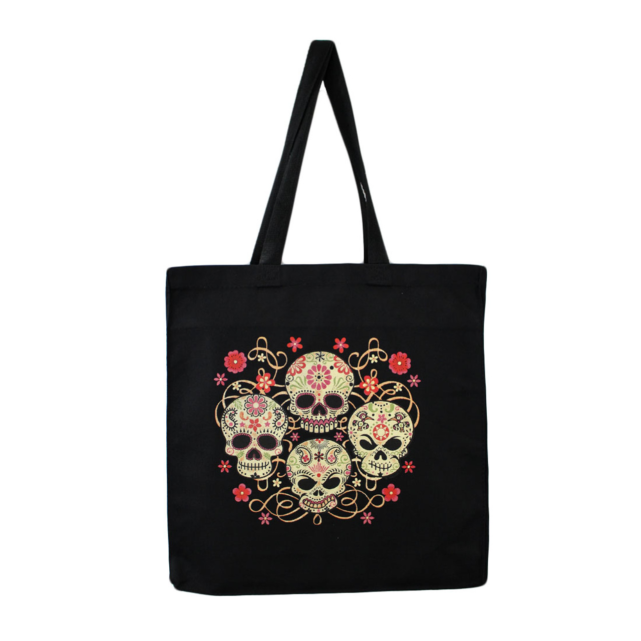 村上隆 SKULLS & FLOWERS TOTE BAG (BLACK) | www.nov-ita.fr