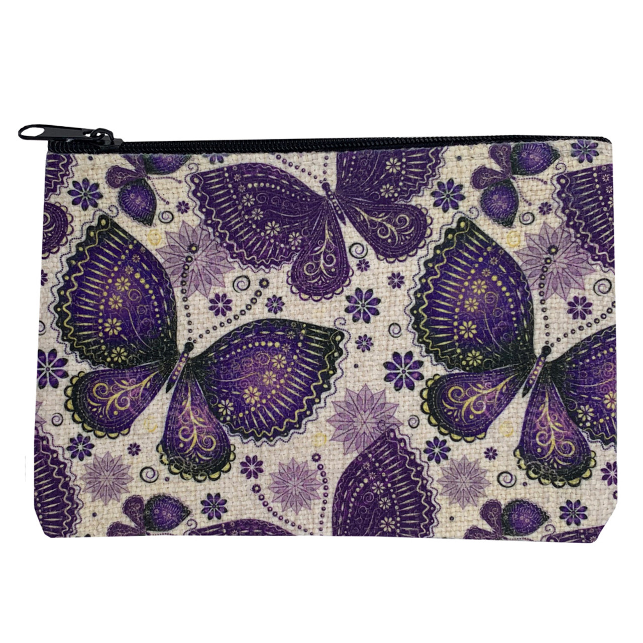 purple butterfly purse