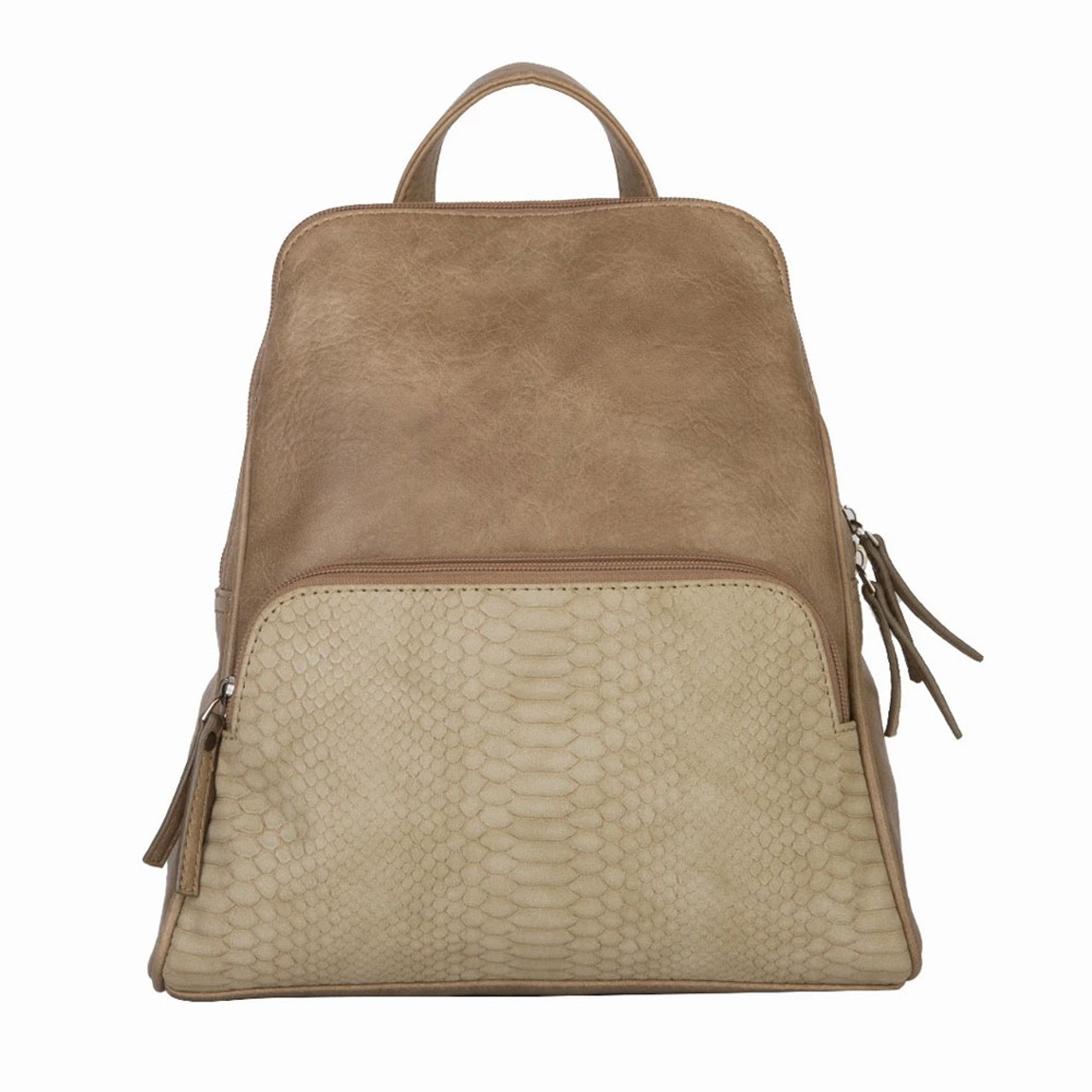 Taupe - Convertible Backpack