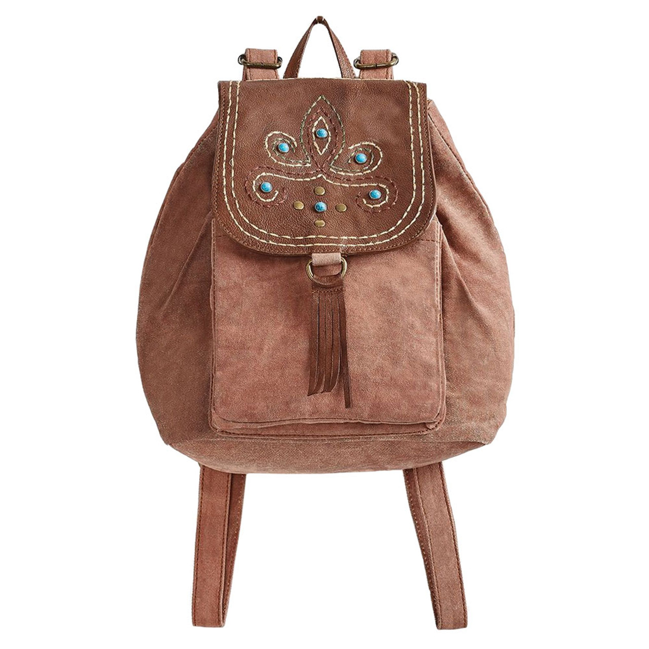 Owl Mini Backpack Purse Bag Boho Hand Made Nepal Drawstrings Patchwork Art  | eBay