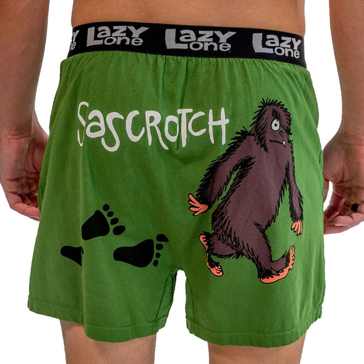 Men's Funny Boxer Shorts Sascrotch Bigfoot