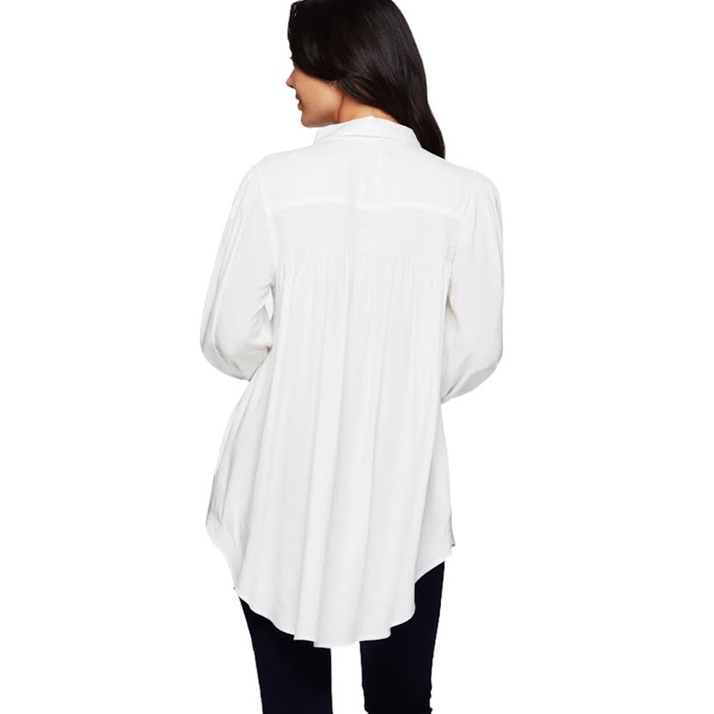 cyan tokyo deep v tunic blouse ホワイト V-Neck Tunic | Nautica