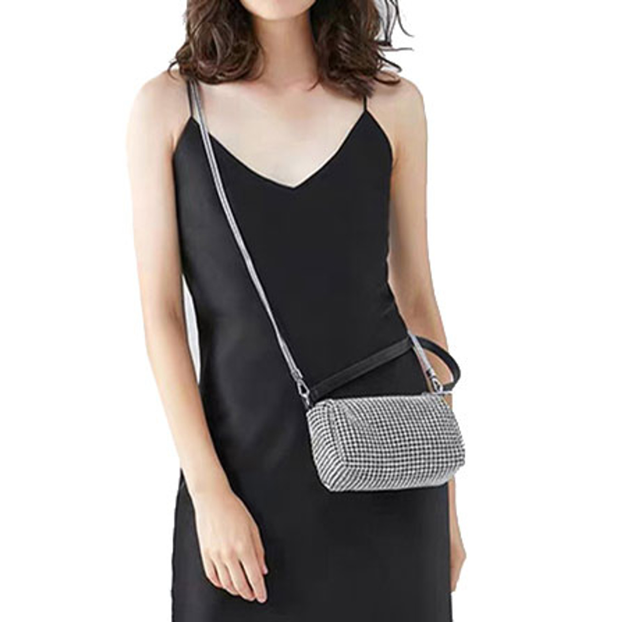 Crystal Rhinestone Crossbody Bag Women Bling Purse Party Handbag Chain  Clutch | eBay