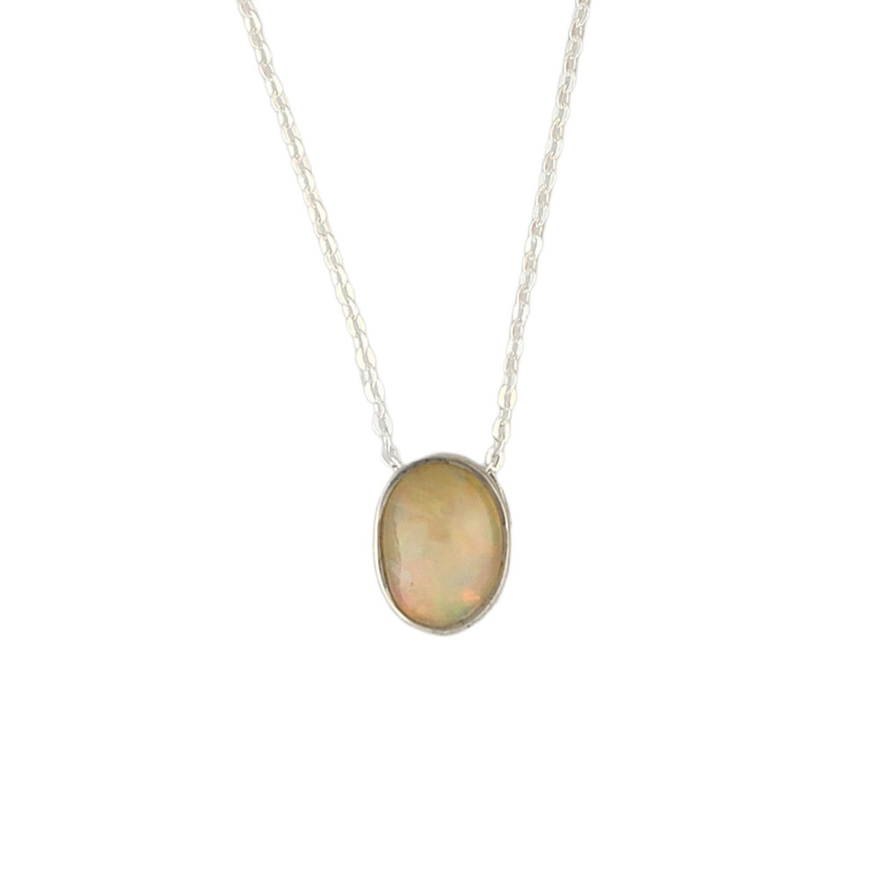 Oval Opal Necklace