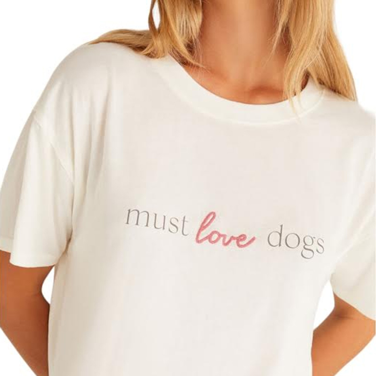 Z Supply Must Love Dogs Oversized Tee Shirt