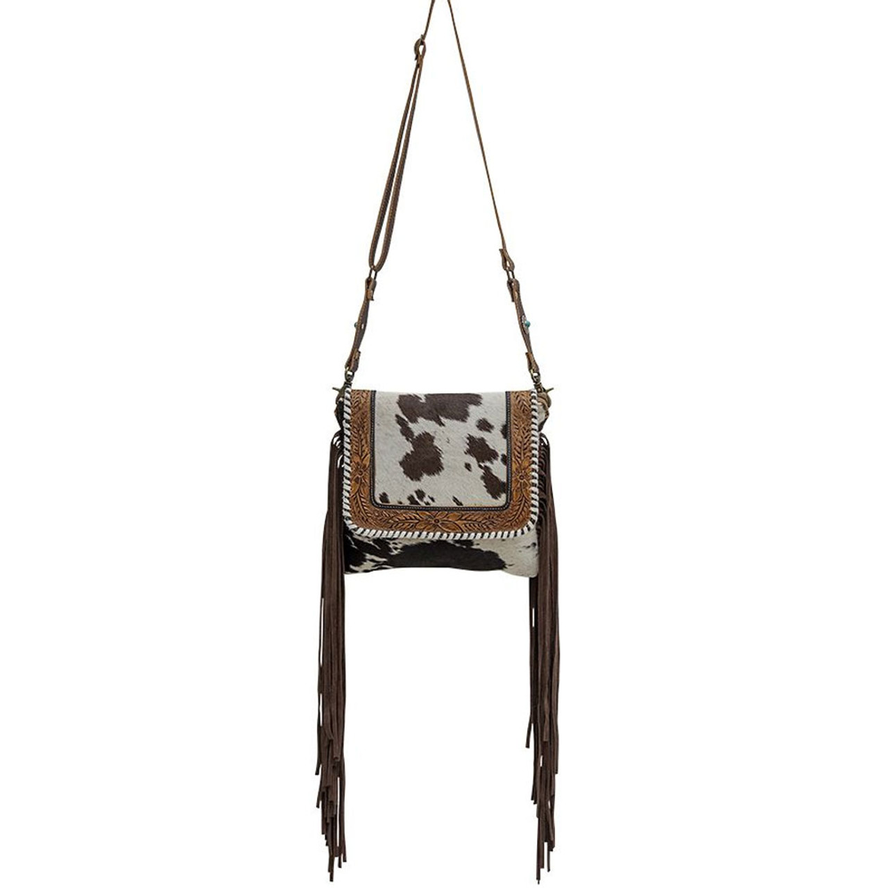 MYRA STELLAR HAND TOOLED BAG | PURPLE LEOPARD BOUTIQUE