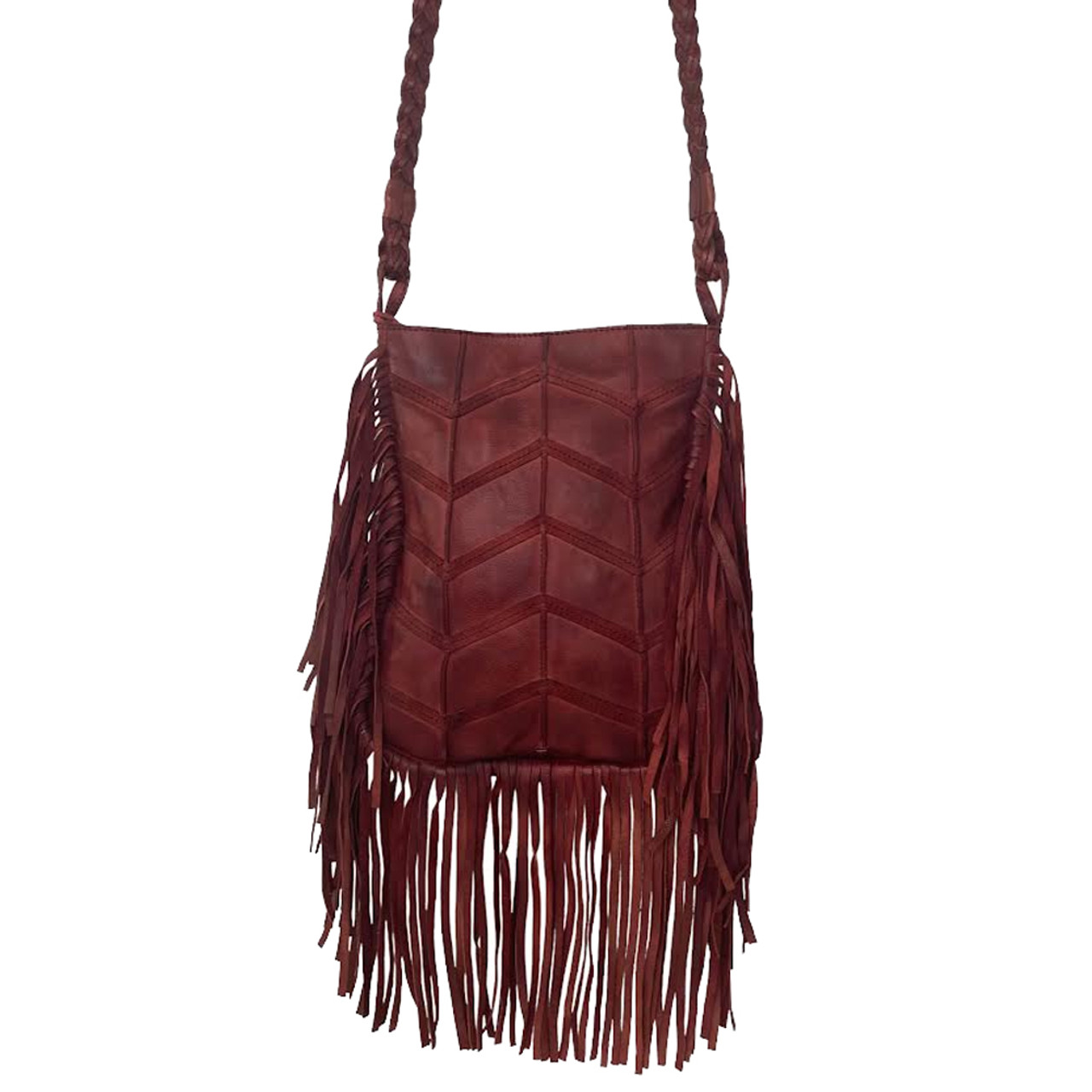 HENRY BEGUELIN Leather Fringe Shoulder Bag 2WAY Shoulder Bag Red 2-0611G♪ |  eBay