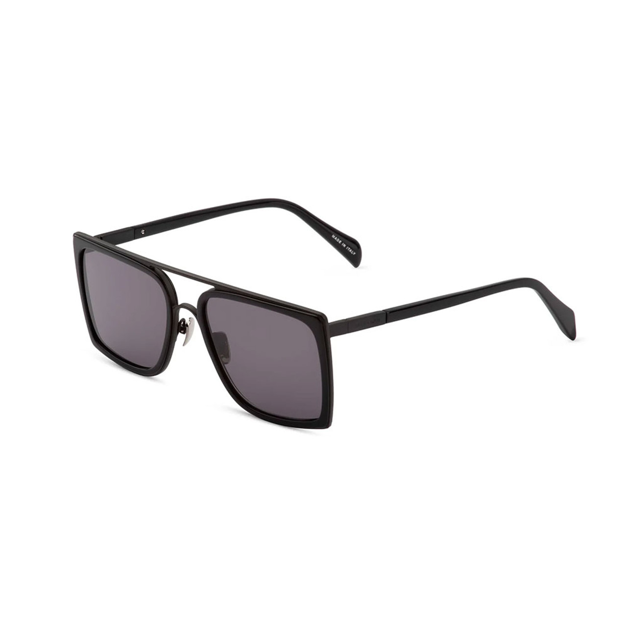 White Moon Square Acetate & Stainless Steel Sunglasses