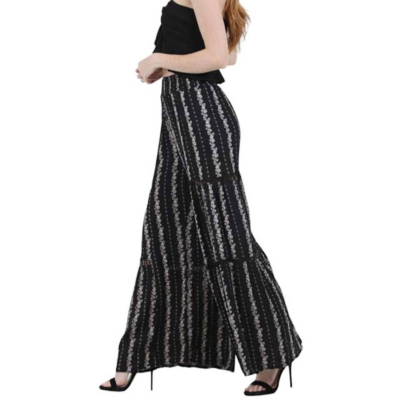 Angie Wide Leg Smocked Waist Flowy Pants