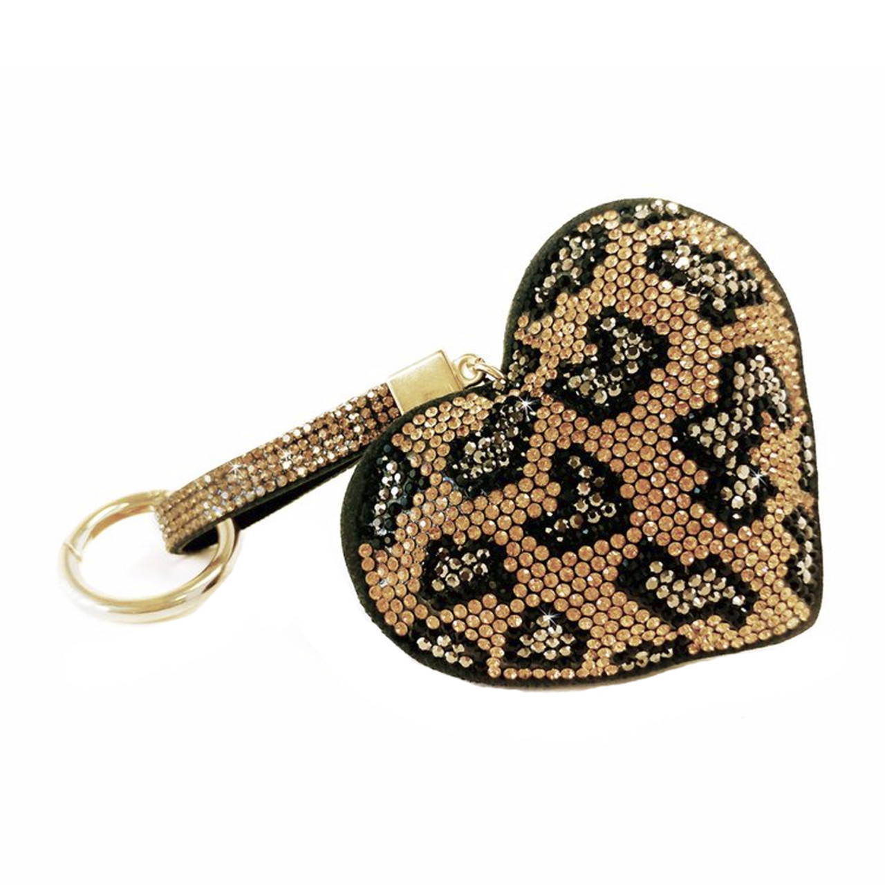 LOUIS VUITTON Heart Key Motif Bag Charm Phone Strap Pink Gold Tone