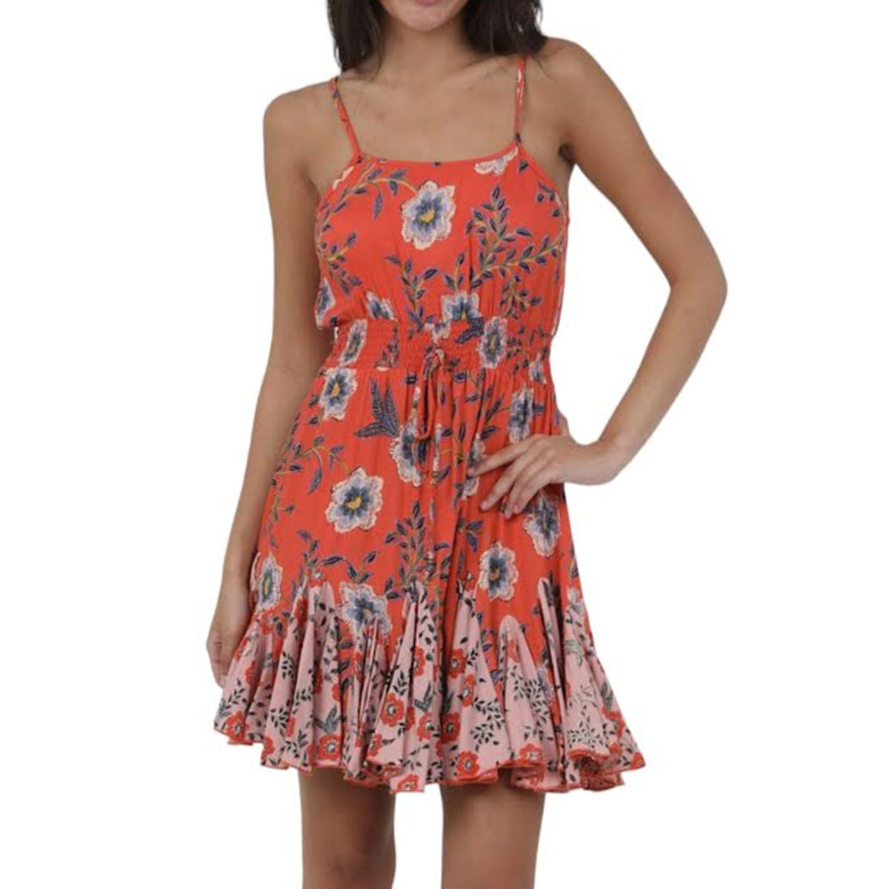 Angie Scarlett Floral Print Flounce Hem Mini Dress