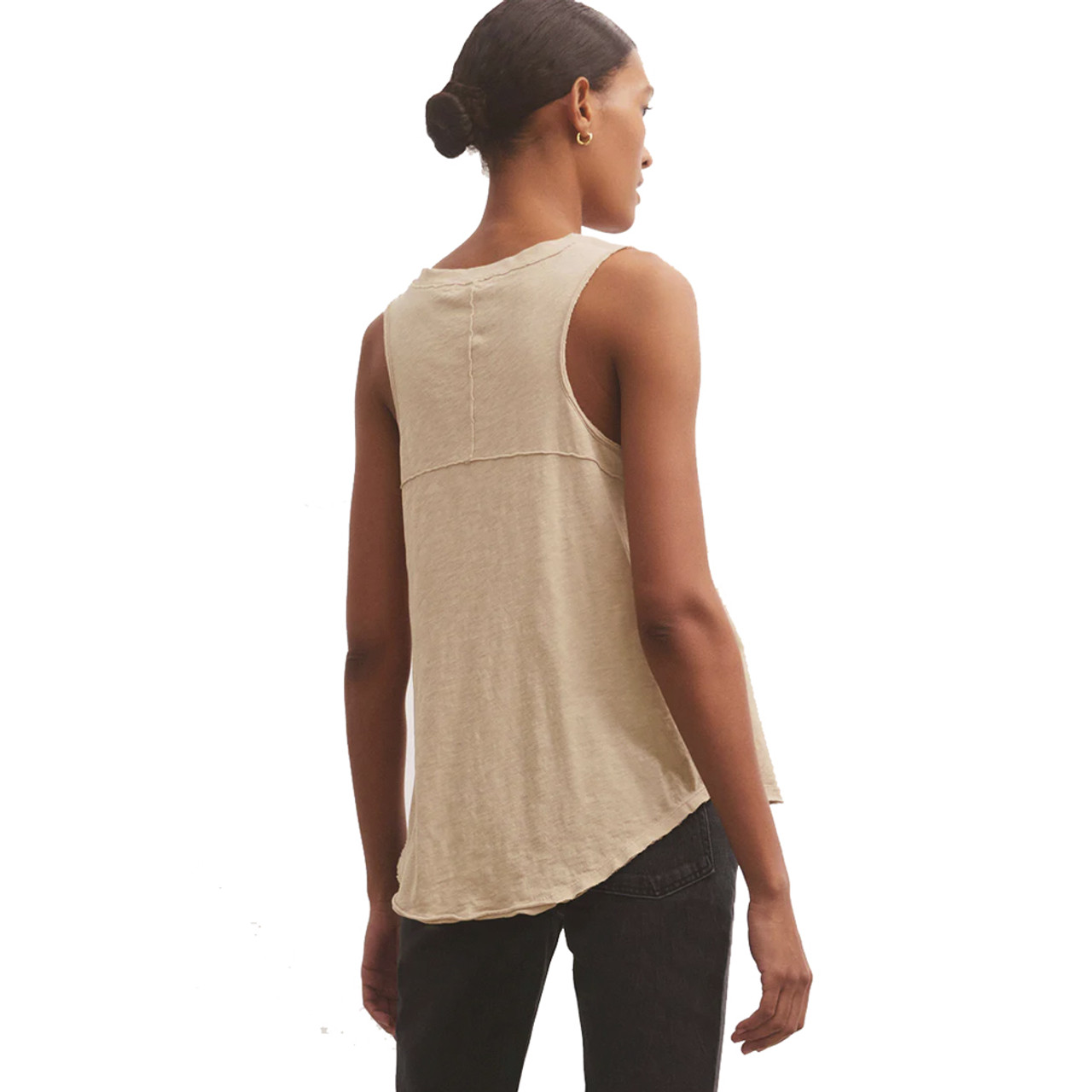 Z Supply Sun Drenched Vagabond Tank Top Birch Tan