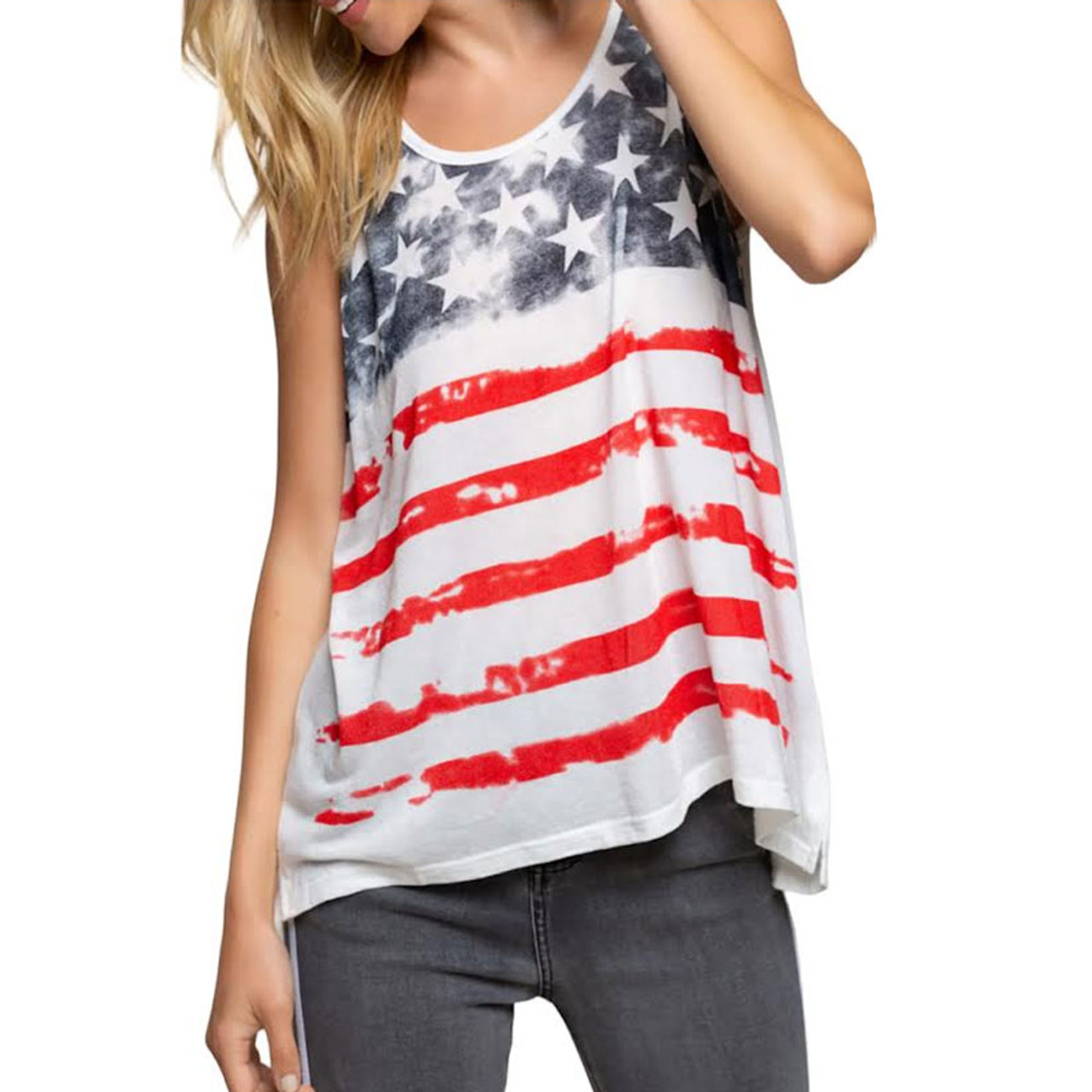 POL CLOTHING AMERICANA TANK TOP | PURPLE LEOPARD BOUTIQUE